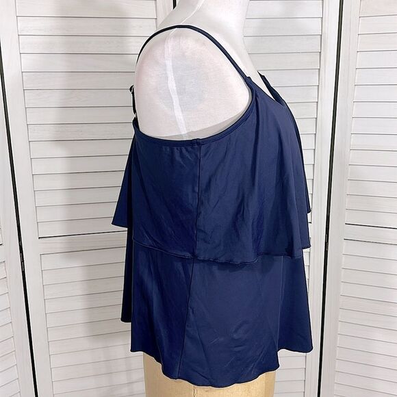 Lands End Tankini Top Size 18 XL Navy Blue NWOT - Picture 6 of 10